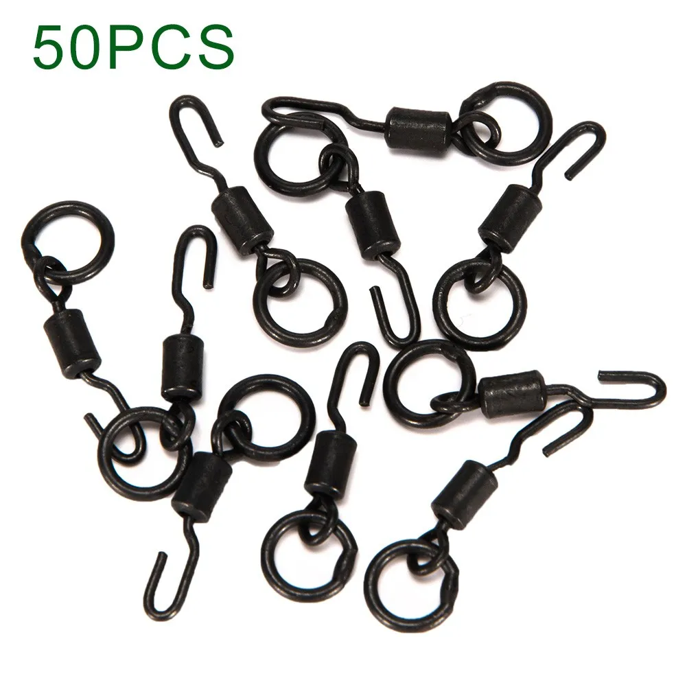 

10/20/50/100pcs/pack Fishing Spinner Swivels Ronnie Rigs Carp Fishing Quick Change Swivel For Fishing Accessories Carp Tackle