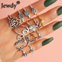 boho dolphin tail open rings set gold ocean spray symbol finger ring for women men party jewelry gifts wholesale 2020 15pcsset