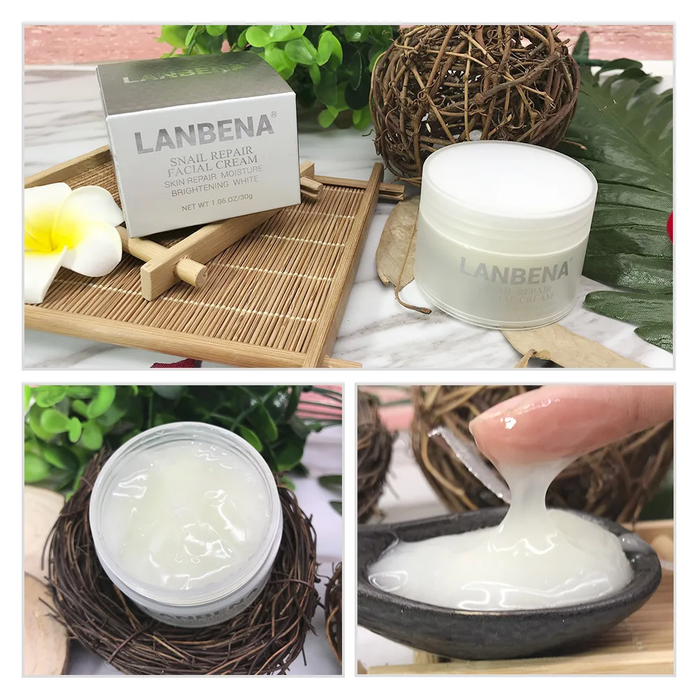 Lanbena Snail Essence крем с гиалуроновой кислотой Омолаживающий увлажняющий питательный