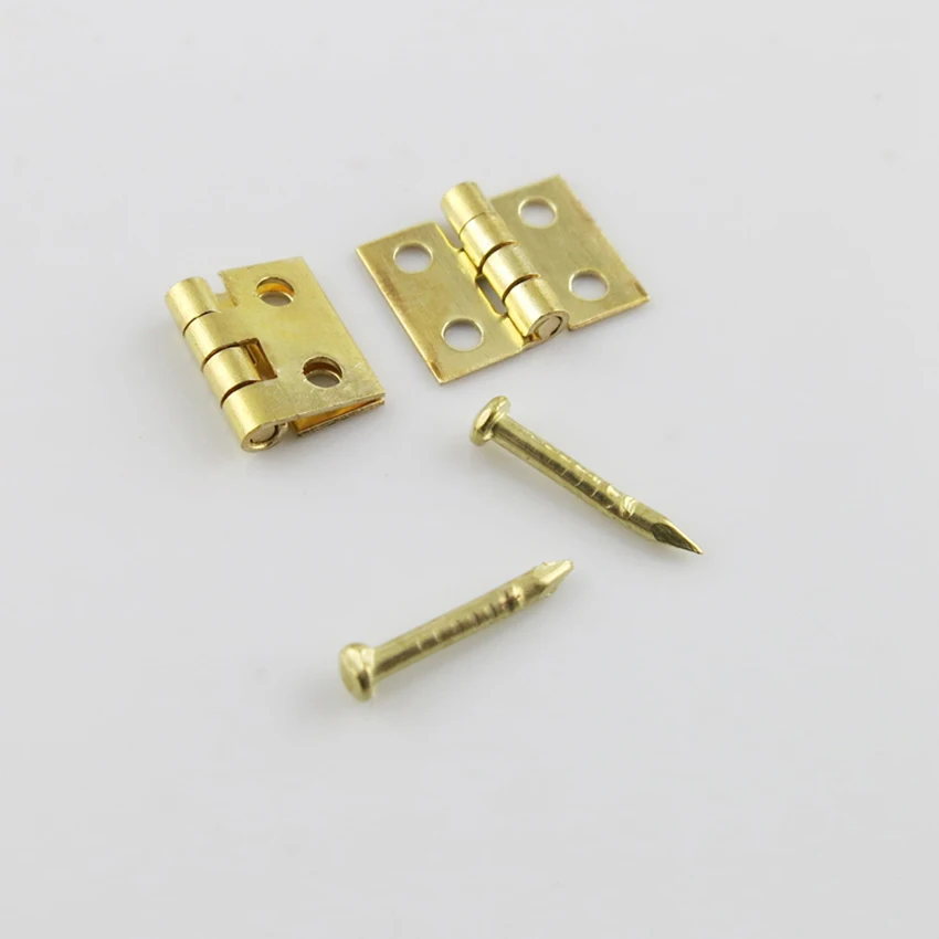 Mini Copper Hinge Connection And Fixing Hinges Handmade Mini Folding Page DIY Wooden Box Furniture Accessories