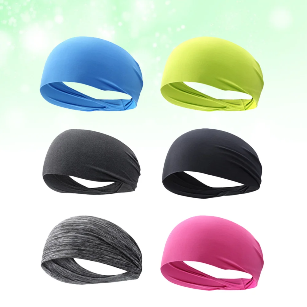 

12pcs Unisex Sports Headband Elastic Hair Bands Head Wrap for Yoga Running Fitness Workout Gym Exercise