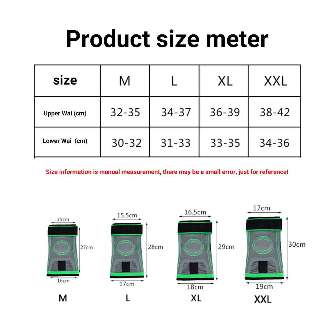 

Protective Knee Pads Sports Kneepad Men Pressurized Elastic Knee Pads Knee Protector for Skating Protective Cycling Riding