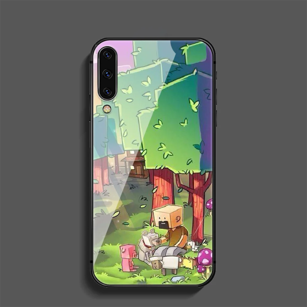 

Mini World Sandbox Game Phone Tempered Glass Case Cover For Samsung Galaxy A 3 5 7 10 20 20E 21S 30 30S 40 50 51 70 71 S Coque