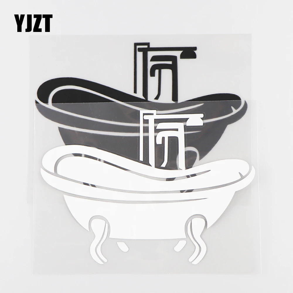 

YJZT 15,1 × 10,7 см ванной Fun виниловые наклейки в виде Фотообоев c переводными картинками узор царапин декоративный автомобильный стикер черный/с...