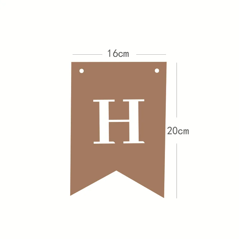 

Happy Birthday Decoration Kraft Paper Banner White Balloon Decoration Birthday Party Bunting Garland Baby Shower Supplies