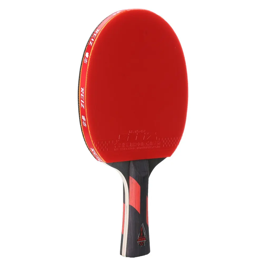 

REIZ 5 Stars Table Tennis Racket Short Or Long Handle Shake-hand Ping Pong Paddle Match Training Racket With Case Hot