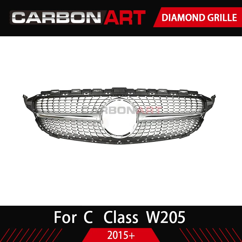 Новый benz C Class W205 Алмазная решетка ABS материал для MB C180 C200 C250 C350 C400 C450 C220 спортивный