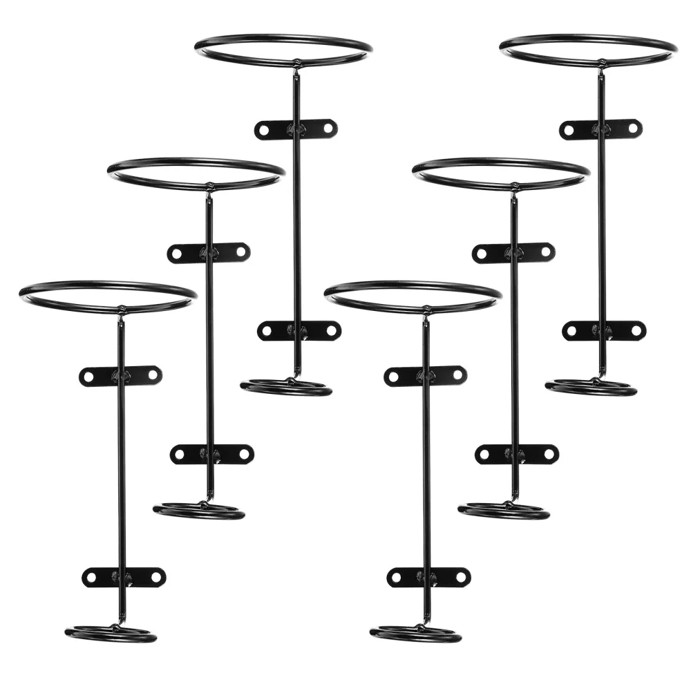 

6pcs Red Racks Iron Downward Hanging Racks Wall Display Racks