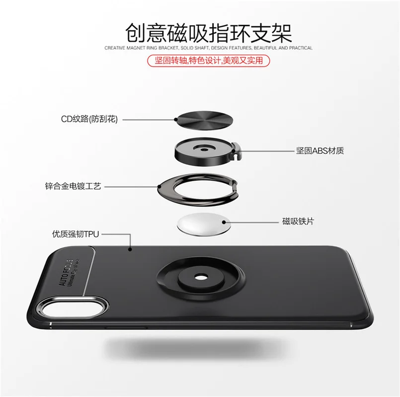 Чехол для телефона с кронштейном iPhone 11 pro max 6 6s 7 8 XS XR магнитное автомобильное