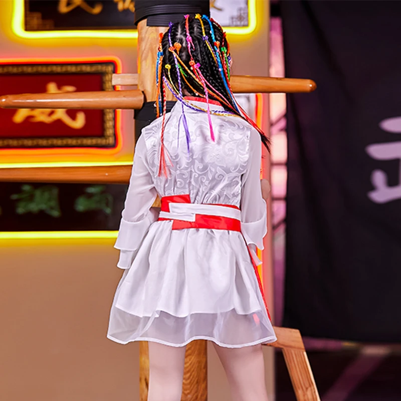 

New Hip Hop Dance Costumes Chinese Style Hanfu Dress Girl Jazz Stage Performance Clothing Kids Modern Street Dancewear DNV12372