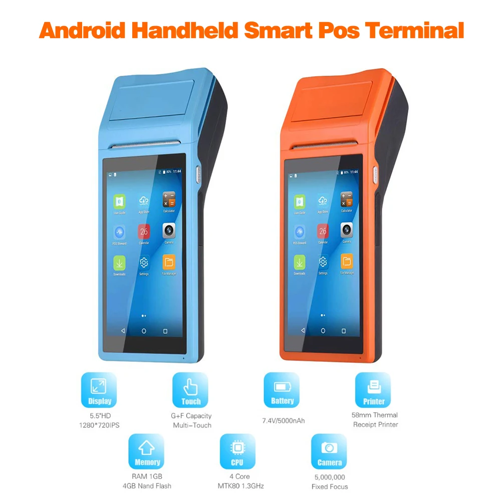 Портативный термопринтер NFC 3G Wi Fi Android PDA умный терминал беспроводные портативные