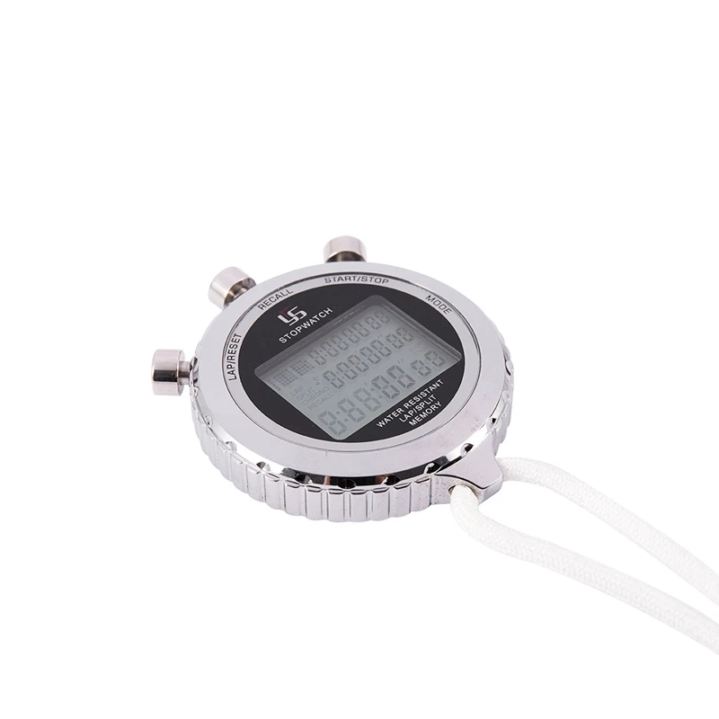 

YS Silent Stopwatch, Metal Digital Sports Stopwatch With Countdown Timer, 100 Lap Memory, Large Display, Alarm Clock