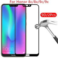 9d protective tempered glass for huawei honor 9c 9x 8c 8x screen protector on honer 8 9 c x x9 x8 c9 c8 honor8x honor9x honor9c