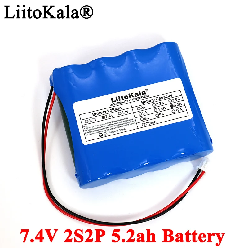 7 4 V 18650 Литий Батарея пакет 2S2P 5.2ah Рыбалка светодиодный светильник Bluetooth Динамик 8