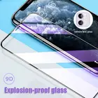 2 в 1 9D Защитная стекло для iPhone 12 11 Pro Max 7 8 6 6s Plus Se объектива камеры, защитное стекло на iPhone X XS Max стекла XR