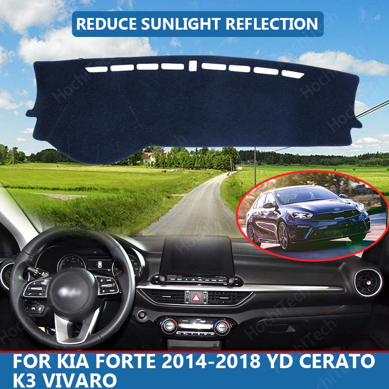 

Right Hand Drive High Polyester Fiber Anti-UV Car Dashboard Cover Mat for KIA Forte 2014-2018 YD Cerato K3 Vivaro Cover