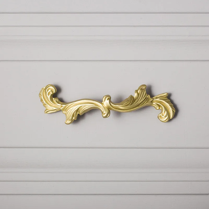

American European French Retro Classic Medieval Brass Handle Drawer Closet Door