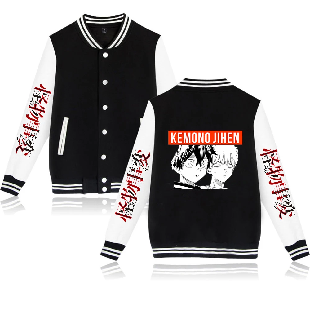 

Kemono Jihen Anime Fashion Prints Baseball Jackets Women/Men Long Sleeve Jacket Hot Sale Casual Streetwear Clothes