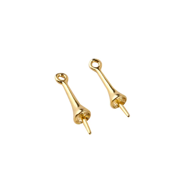 

6pcs Copper-plated Simple Vintage Earring For Women Girls Fashion long geometric hanging cap DIY jewelry accessories materials