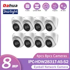 IP-камера Dahua, 8 Мп, PoE, со встроенным микрофоном, с датчиком движения IPC-HDW2831T-AS-S2, IP67, WDR