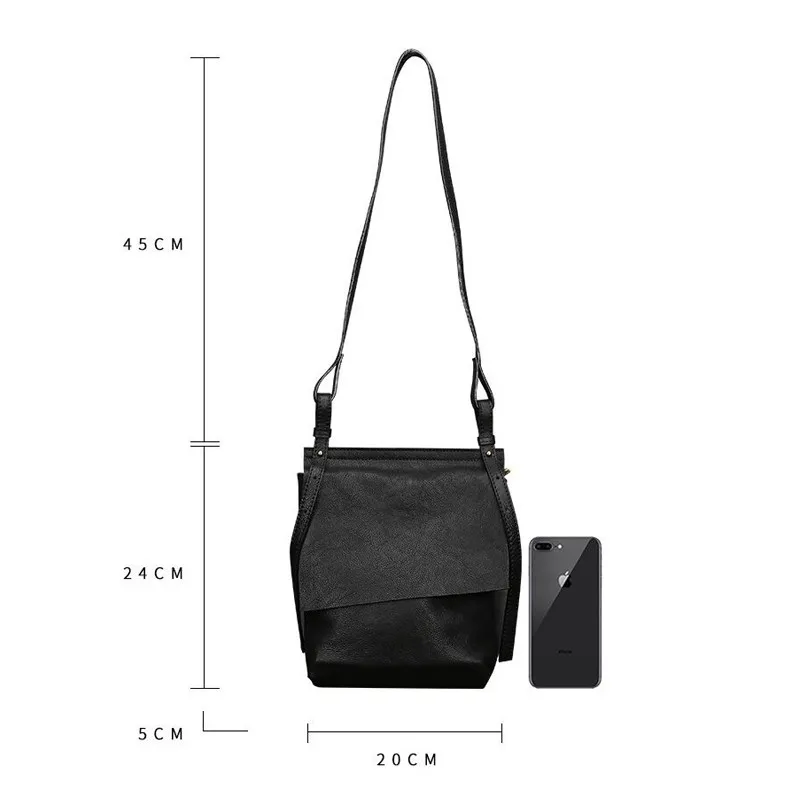 

Bestform Genuine Leather Women Bag 2021 New Vintage Solid Color Soft Cowhide Shoulder Bags Large Capacity Female Messenger Bag