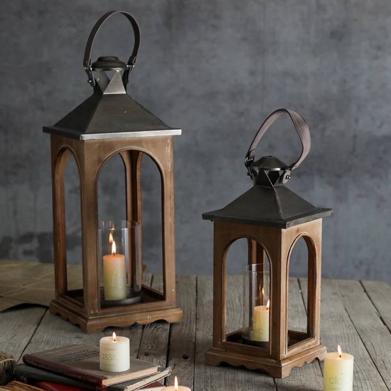 Подсвечники Noedic в стиле ретро современный подсвечник из массива дерева и стекла