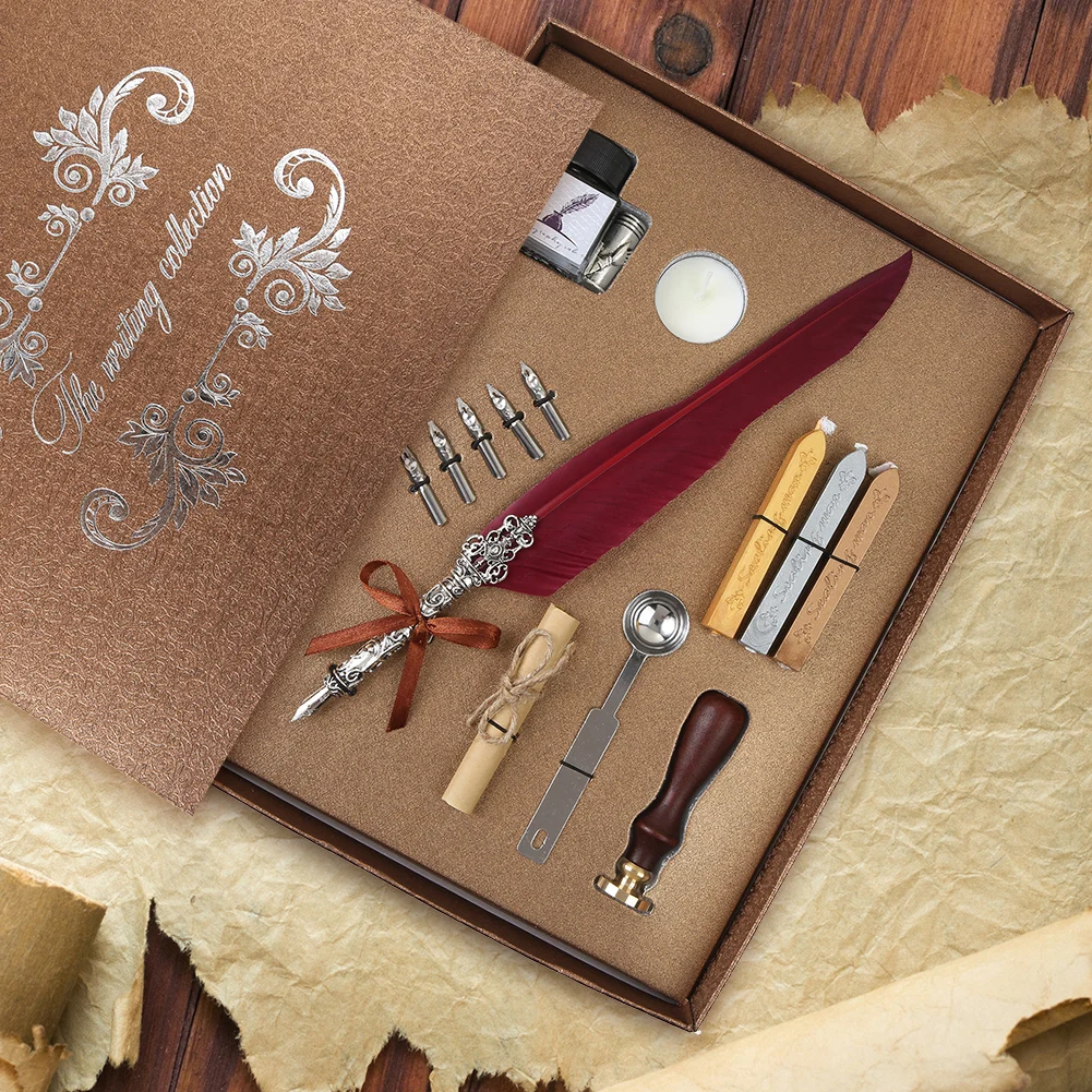 Ручка перьевая для каллиграфии набор чернил письма сделай сам восковая печать