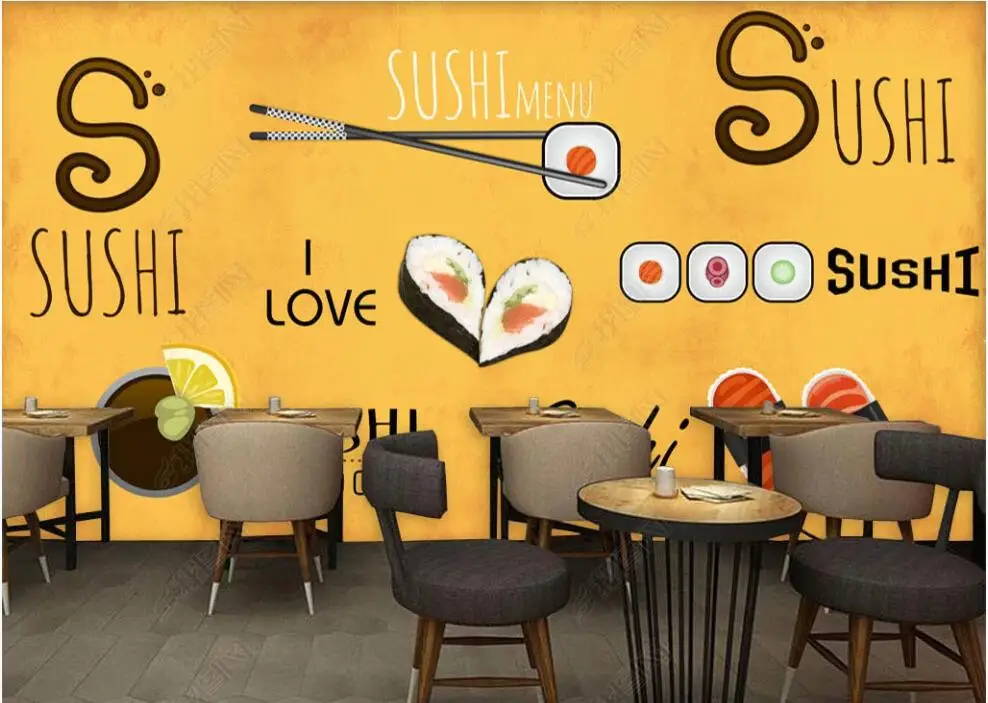 

3d wallpaper custom photo mural on the wall Japanese sushi restaurant home decor 3d wall murals wallpaper in the living room