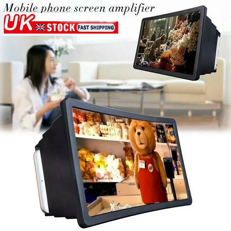 Универсальный портативный 3D видео увеличить смартфон экран Лупа усилитель для