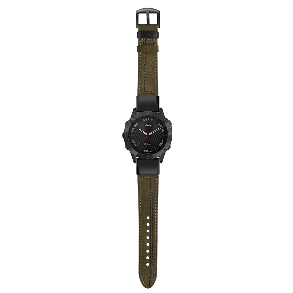 Кожаный ремешок для Garmin Fenix 6X Pro GPS/5X Plus/Тактический Дельта/инстинкт часов 6