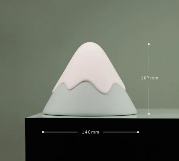 

LED Night Light Rechargeable Atmosphere Light Snow Mountain Shape Night Lamp Adjustable Feeding and Eye Desk Lamp