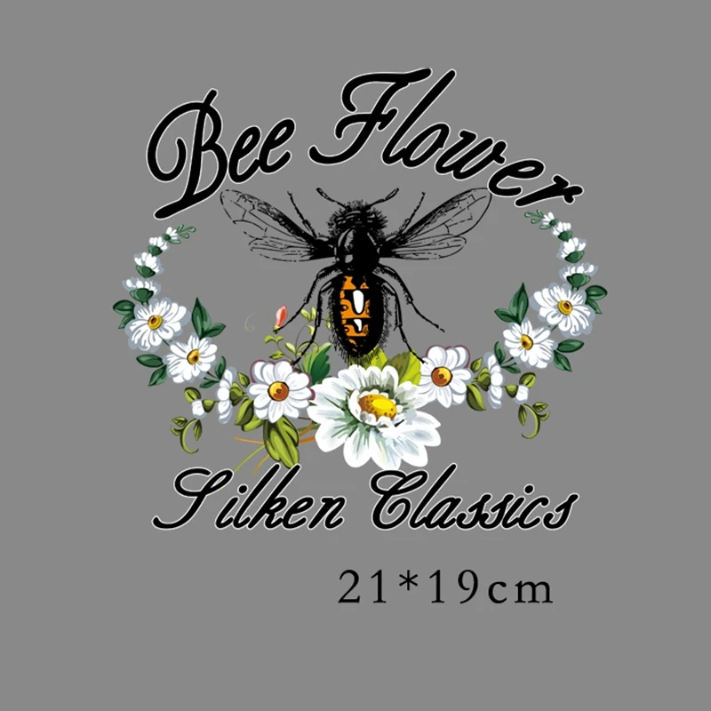 Цветочные пчелы сделай сам теплопередающие патчи с надписью термоклейкие для