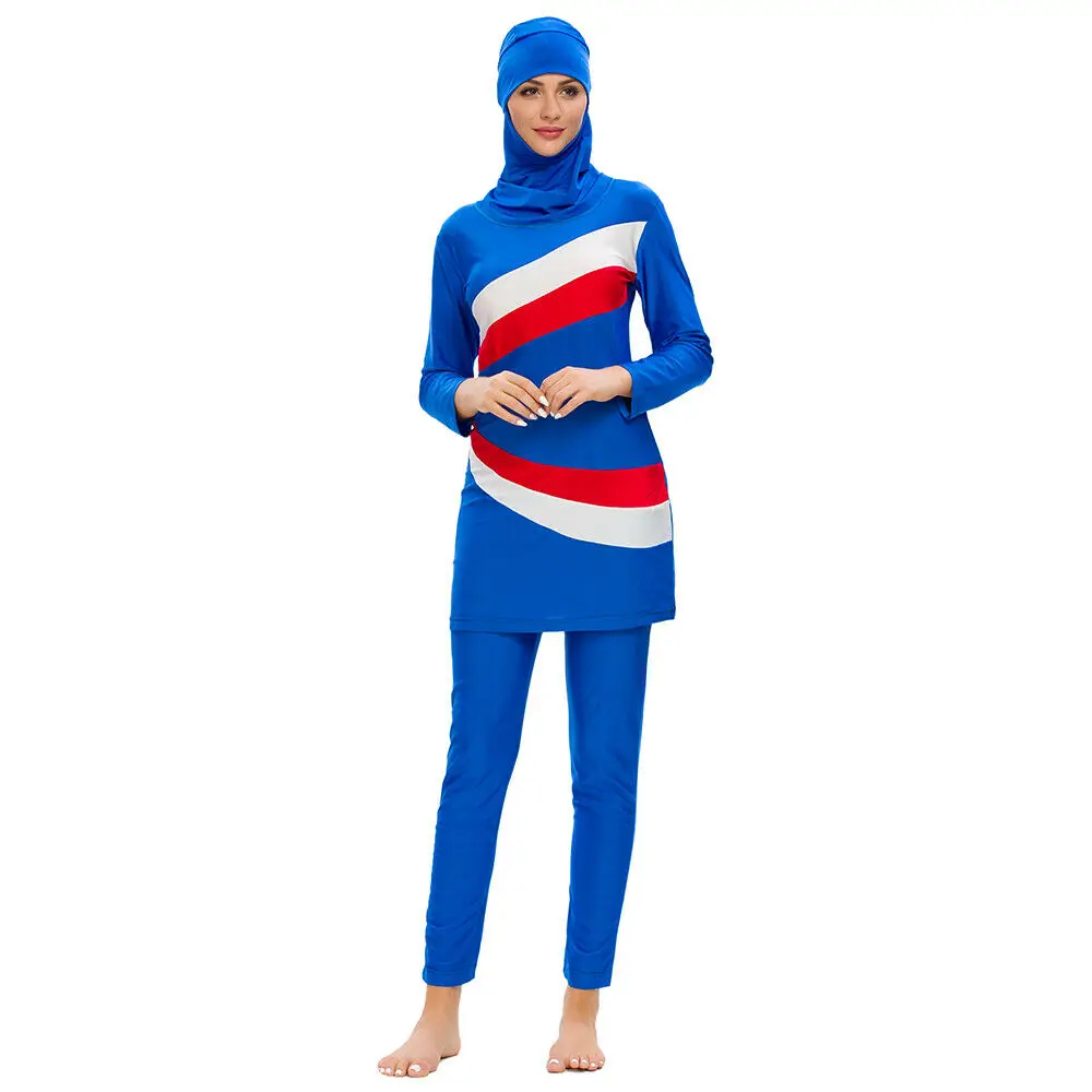 Исламский мусульманский женский купальник Burkini Купальник с капюшоном полным