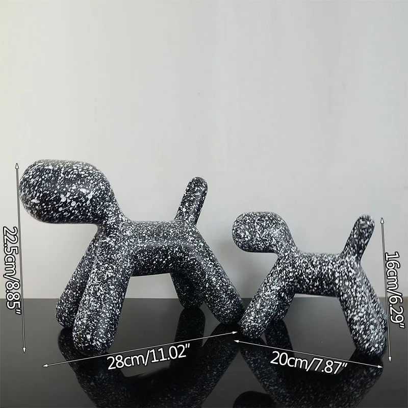 

Nordic Contracted Ballon Dog Sculpture Home Desktop Decoration Accessories Modern Art Animal Statue Room Decor Craft Figurine