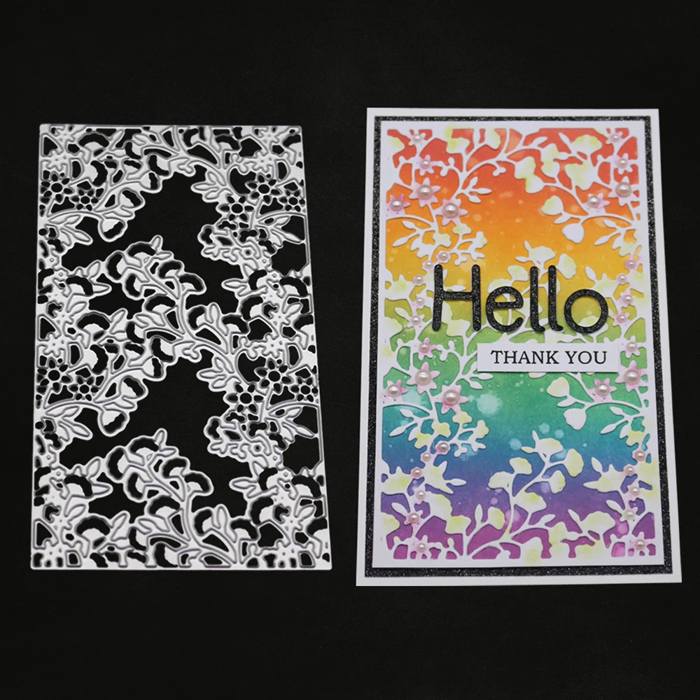 Цветочные границы металлические трафареты для пресс формы тиснение кружево