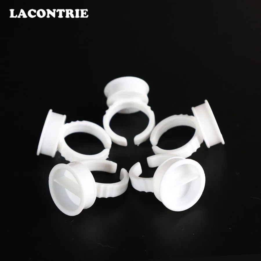 

100/200 pcs Eyelash Holder Ring for women DIY Eyelashes Extension Disposable Holder Ring Tattoo Pigment Holder Ring Kit Set