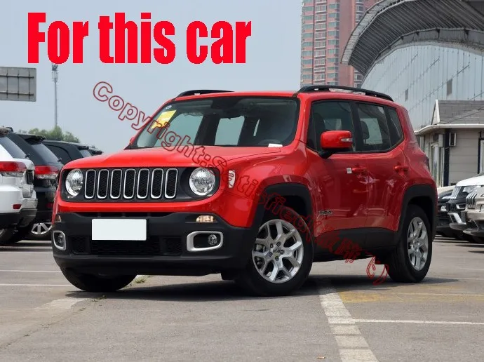

ABS Pearl Chrome Interior Cup Drink Holder Cover Trim Bezel Frame Molding Garnish For JEEP Renegade 2015 2016 2017