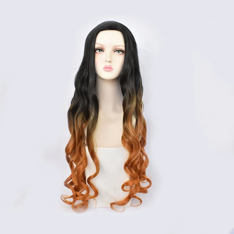 

Ghost killing blade Cosplay wig animation stove door you beans fake hair exquisite dyeing gradient long roll found goods
