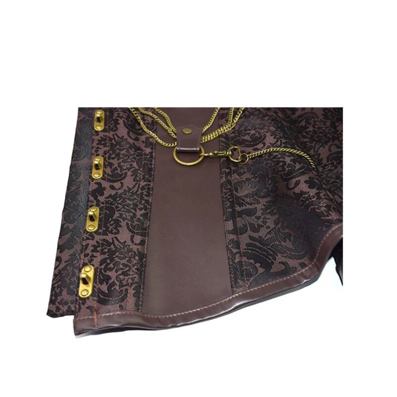 Сексуальный женский корсет Overbust коричневое бюстье топ тренировочный для талии в