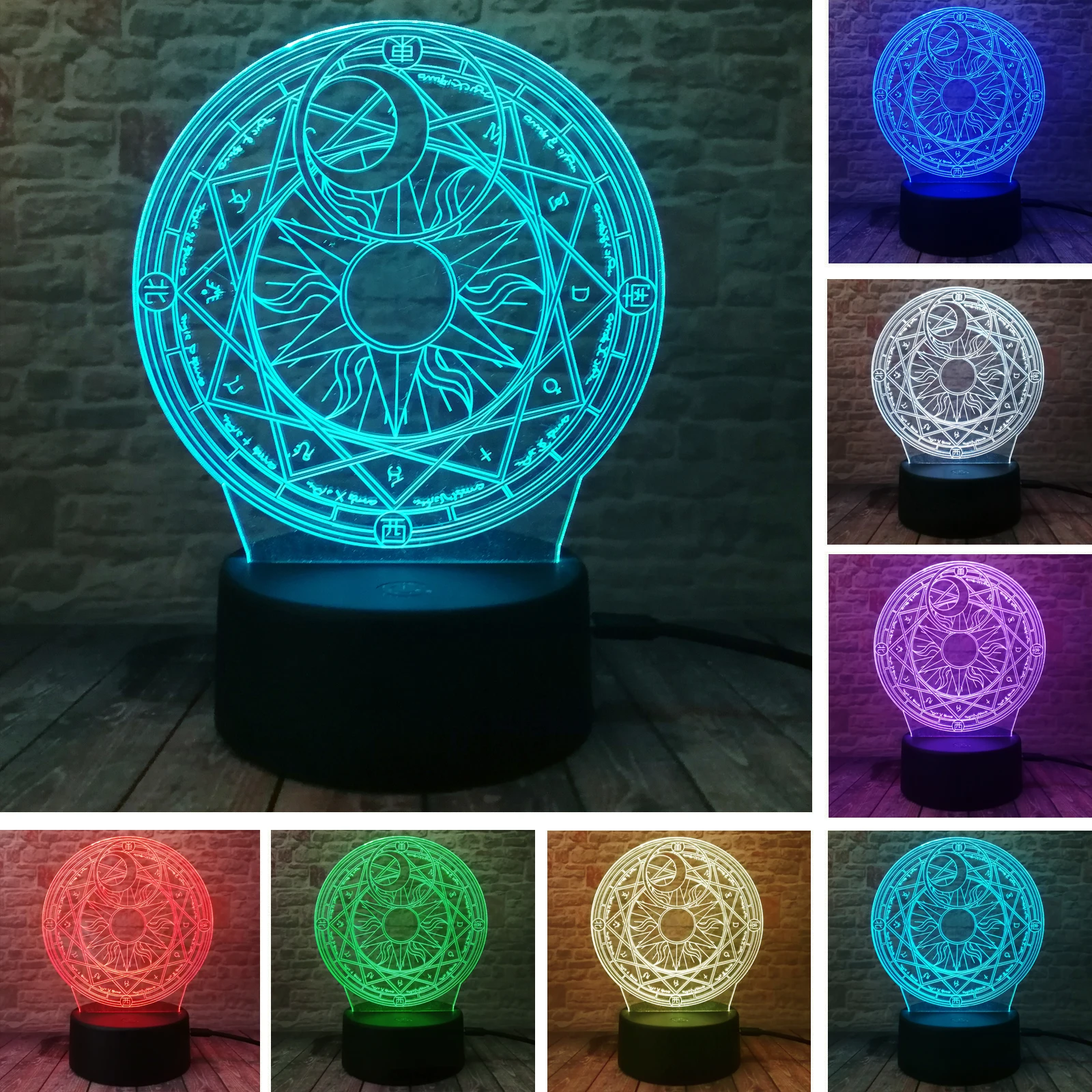 Аниме Японский кардкаптор карта Captor Сакура волшебный круг массив 7 цветов