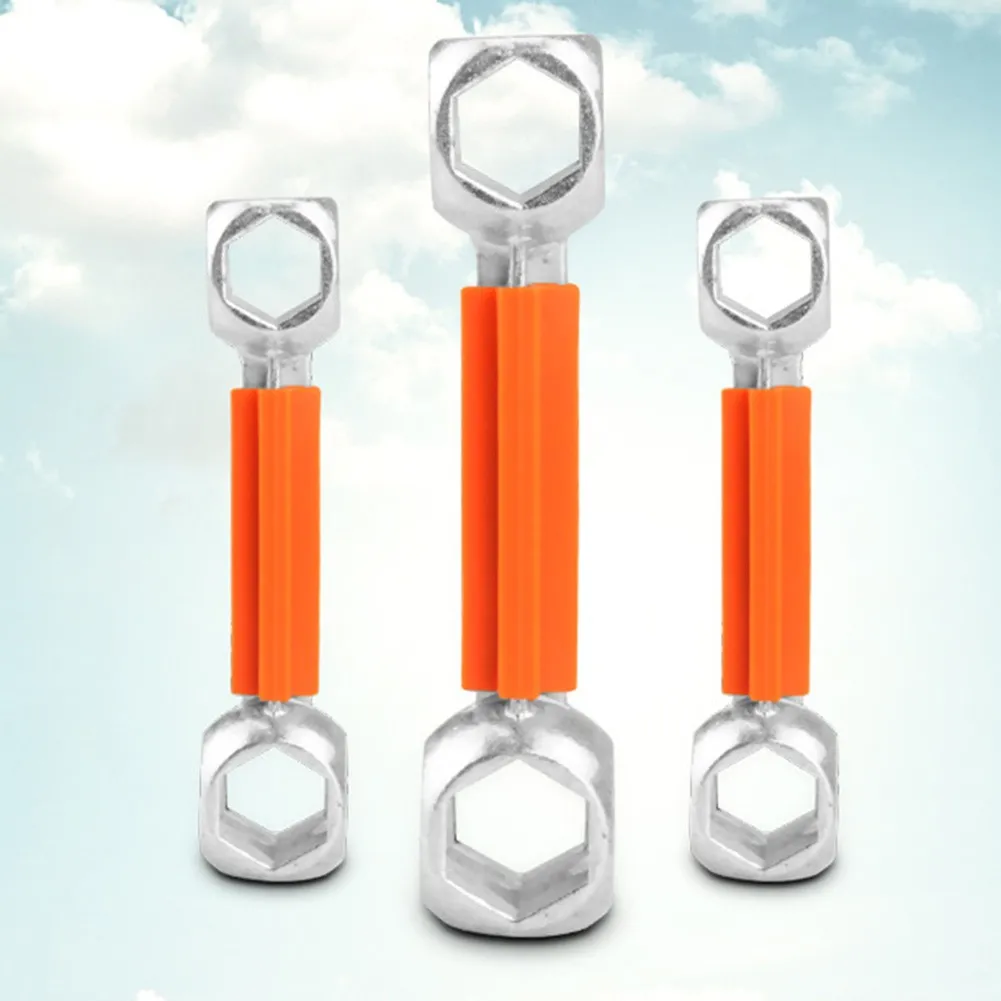 

Silver Bicycle Wrench Hexagonal Wrench 8.7*1.9*1.9cm Aluminum Alloy Bone