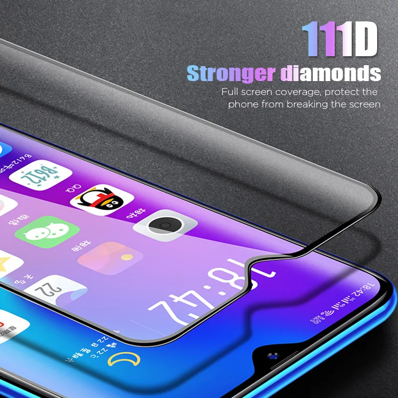 Защитная пленка для экрана 111D Защитное стекло Realme C2 C1 Q закаленное 5 5S 3 Pro 3i