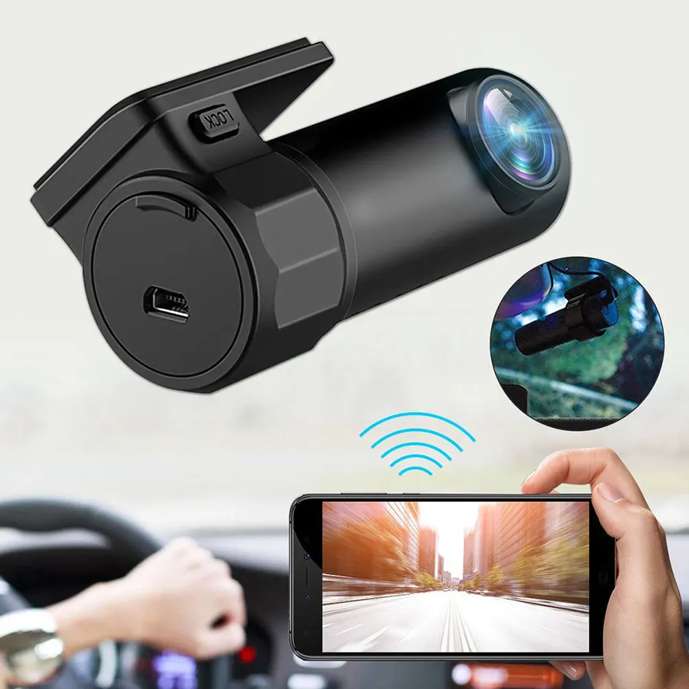 Новинка Автомобильный видеорегистратор Лидер продаж Mini HD с Wi-Fi ночным видением |