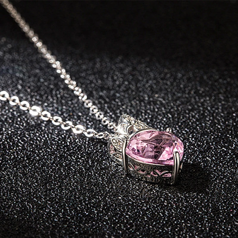 

Heart Necklaces For Women Aesthetic Accessories Gold Chain Zircon Heart Pendant Necklace Lover Choker Valentine Jewelry Gift