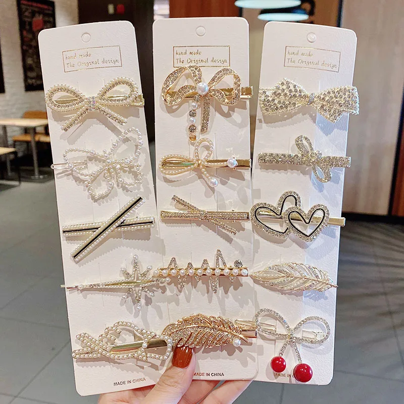 Заколки для волос женские металлические с лебедем 5 шт./компл. элегантные