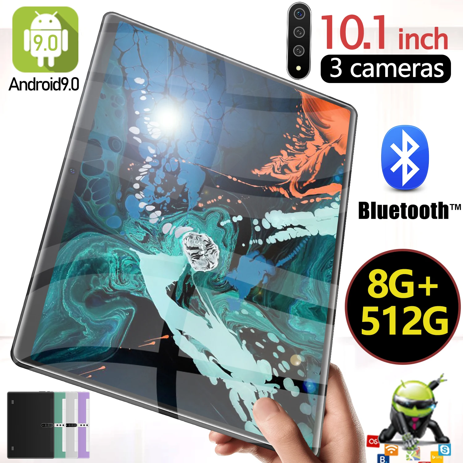 

Планшет X102 на Android 10,1, экран 512 дюйма, 10 ядер, 4 Гб + 8800 ГБ