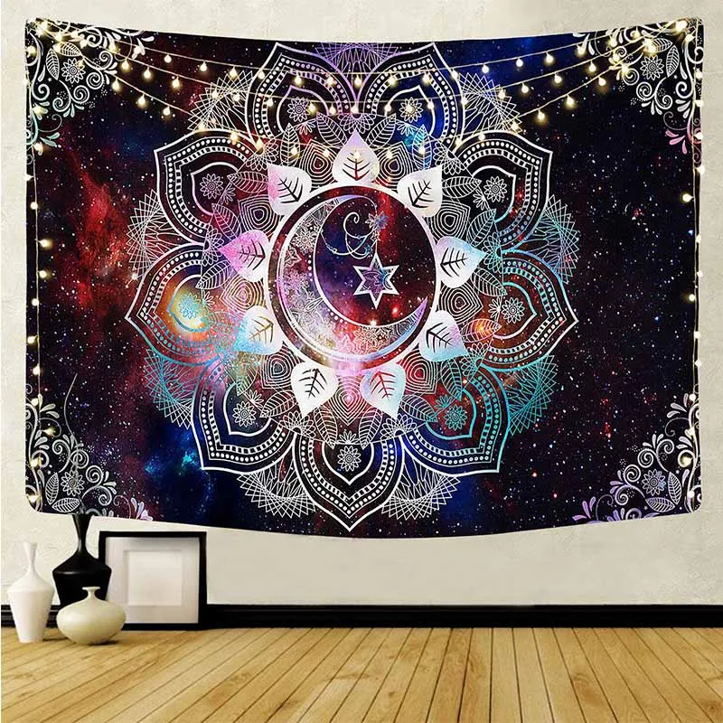 

Psychedelic Mandala Tapestry Wall Hanging Dorm Decor Bohemian Tapestry Trippy Tapestries Cloth Boho Wall Tapestry Wall Carpets