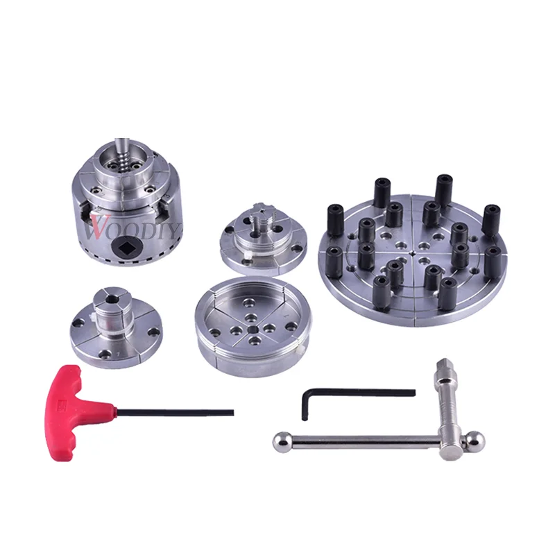 

2.75 inch Self centering woodworking Carpentry Lathe Chuck 4-Jaws Chuck Set accessories1