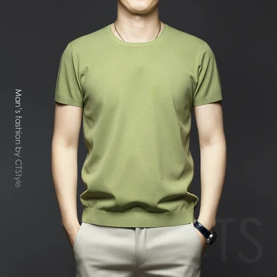 

Men's casual short-sleeved t-shirt wild clothes tide 3523