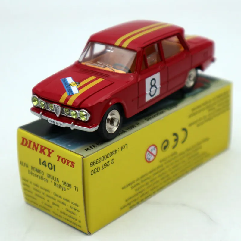 1:43 Atlas Dinky Toys 1401 для A ~ FA R MEO 1600 TI Rally #8 литьевые модели авто Подарочная